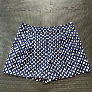 Michael Kors Navy Blue & White Ikat Patterned Womens Shorts Size 6